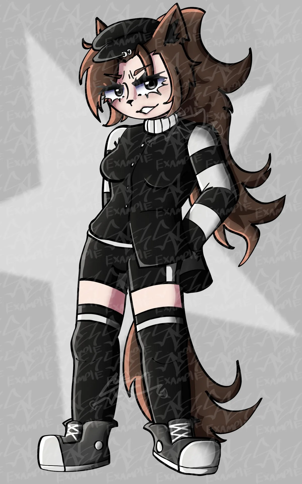 Gachasona — digital illustration of a Gacha-style character portrayed as a sona